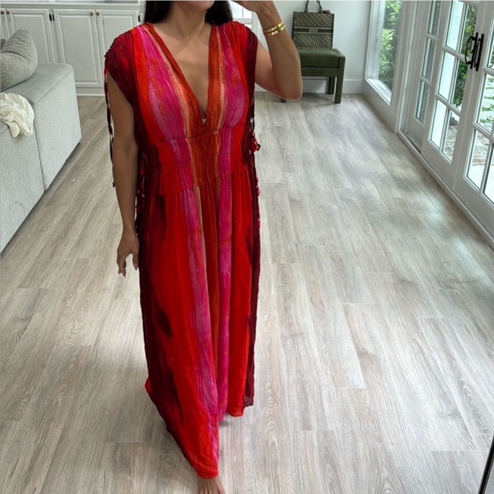 NWT Zara Sleeveless Abstract Print Maxi Dress - Picture 4 of 5